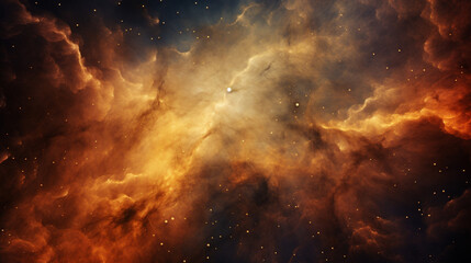 Fototapeta premium Cosmic Dust Storm with yellow color sky