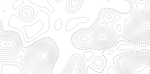 Pattern with lines and dots The stylized height of the topographic map contour in lines and contours isolated on transparent. Black and white topography contour lines map isolated on white background.