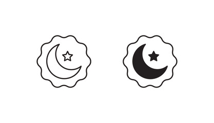 Islamic icon design with white background stock illustration