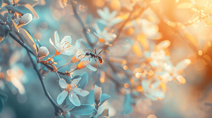 A gentle natural background in pastel colors 