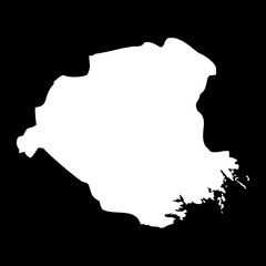 Sodermanland county map, province of Sweden. Vector illustration.