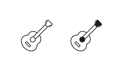 Guitar icon design with white background stock illustration
