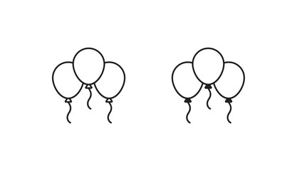 Balloons icon design with white background stock illustration