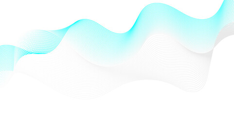 Vector abstract blue digital blend wave lines technology background. Modern minimal gradient white flowing wave lines and glowing moving lines. Futuristic technology and sound wave lines background.