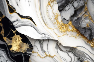 Marble rock gold veins AI generated texture
