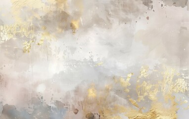 Closeup of white and golden marble background, light and  beige, intricate landscape wallpaper.