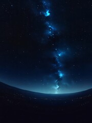 Fototapeta premium Space abstract background. blue star field of the milky way galaxy.