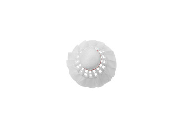 Isolated white badminton shuttlecock on white background