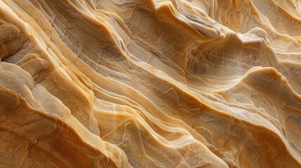 Close-up of delicate patterns in soft sandstone, revealing nature's artistry