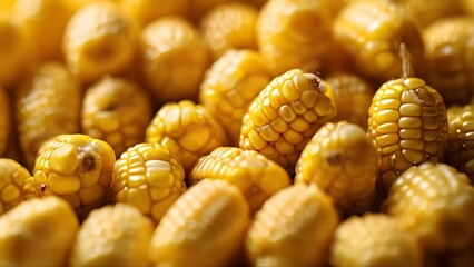 Close up of a yellow corn background