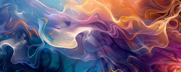 Fototapeta premium Serene Harmony - Abstract Art Piece in Tranquil Colors Embracing Balance and Flowing Shapes