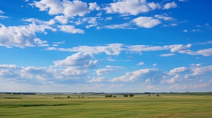 Fototapeta premium Expansive sky filled with wispy clouds