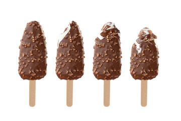 Set of chocolate ice cream