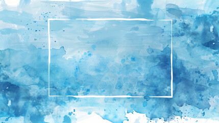 Abstract watercolor uneven spot stain of blue and light