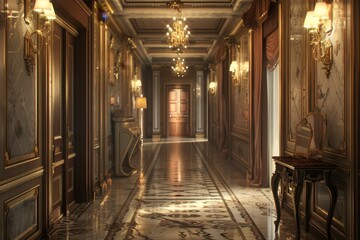 Fototapeta premium Classical Corridor Interior