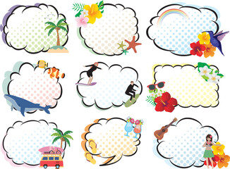 南国　バカンス　旅行　フレーム枠
