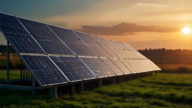 Solor Pannel, Energy, Sunlight, Electricity, Power, Black Plates, Generative AI