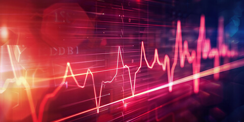 Medical ECG heart rate symbol for emergency monitoring. Emergency medicine concept, heart rate monitoring
