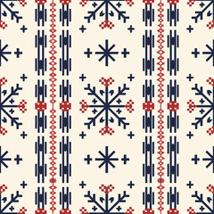 Repeating geometric star ornament pattern for fabric or wallpaper design