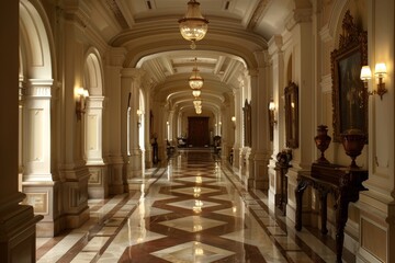 Obraz premium Classical Corridor Interior