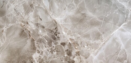 Obraz premium A detailed closeup of the surface texture of light grey marble, showcasing its natural veining and smooth finish to provide design inspiration