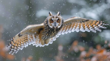 Fototapeta premium short-eared owl (Asio flammeus) Cuxhaven Germany 