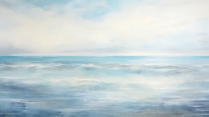 Obraz premium Oceanic Harmony: A Gentle Convergence of Oceanic Tones Merging in the Interior of a Room