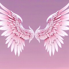 Obraz premium Beautiful magic angel wings spread wide on black background. 3D illustration of fantasy wings