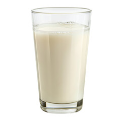 Full glass of fresh milk isolated on a transparent background, ideal for culinary themes, healthy eating, and World Milk Day promotions
