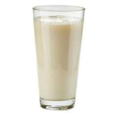 Full glass of fresh milk isolated on a transparent background, ideal for World Milk Day promotions and healthy breakfast concepts