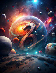 6k desktop wallpaper of space galaxy planets