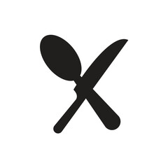 Flat fork and knife icon symbol vector Illustration