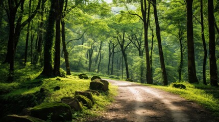 Fototapeta premium Tranquil woodland scenery.