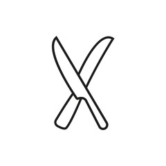 Flat Cutlery icon symbol vector Illustration