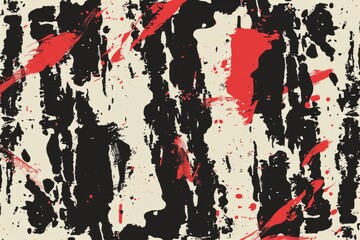 Splattered Black and Red Paint Textures