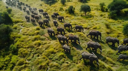 migration activities of elephant herds in the forest and the reasons behind their migrations