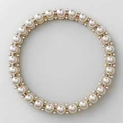 Obraz premium Elegant Pearl Encrusted Frame for Luxurious Decor and Displays