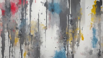 Abstract Gray and multicolor painting with grunge texture. brush strokes splash color and oil Background