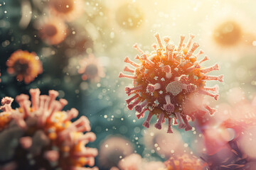 Fototapeta premium Medical and health novel coronavirus medical concept abstract 3d rendering background