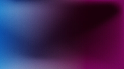 Obraz premium Blue and purple color background with gradient and grain effect, template empty space