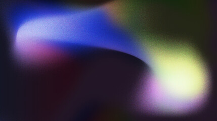 Blue yellow purple dark color background with gradient and grain effect