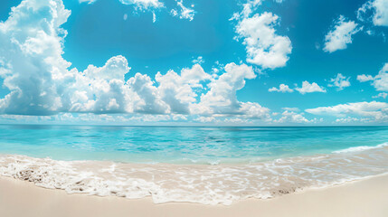 Beautiful beach with white sand turquoise ocean water