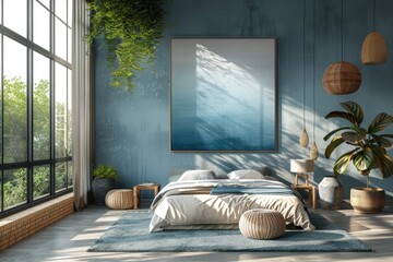 A minimalist bedroom with natural sunlight filling the room adds a modern aesthetic inspiration ideas