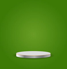 Abstract green 3d cylinder podium or product.