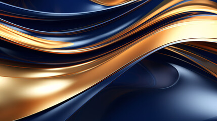 Abstract blue background and golden texture, abstract fashion exhibition event conference theme background display board