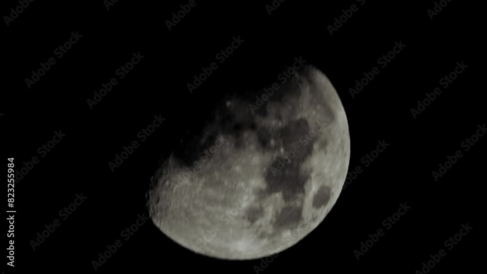 Wall mural moon moving slowly stock footage closeup view