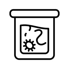 Water pollution icon in thin line style Vector illustration graphic design