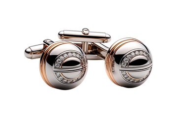 Cufflinks isolated on transparent background.