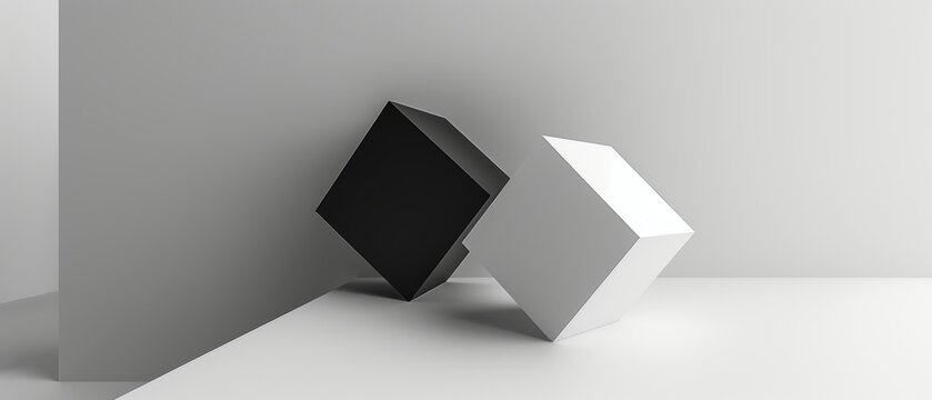 Single black and white geometric shape