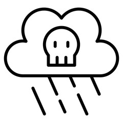 Acid rain icon in thin line style Vector illustration graphic design